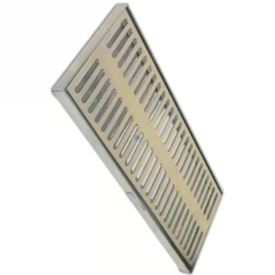 Grelha Aço Galvanizado Ronconi 20x50cm C/ Caixilho 1,5mm