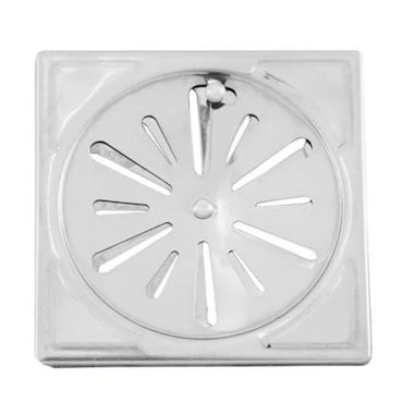 Grelha Hidráulica Inox 15cm 2114 com Caixilho Cromado Grelha Hidráulica Inox 15cm 2114 com Caixilho Cromado