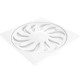 Grelha Quadrada Abre e Fecha PVC Branca DN100