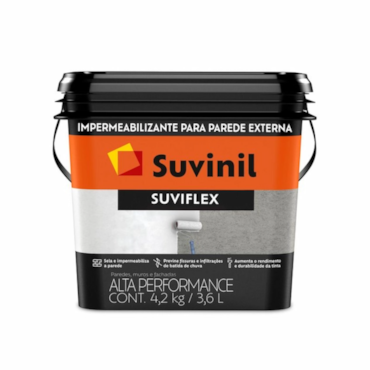 Impermeabilizante Suviflex parede externa Suvinil 4,2Kg Impermeabilizante Suviflex parede externa Suvinil 4,2Kg