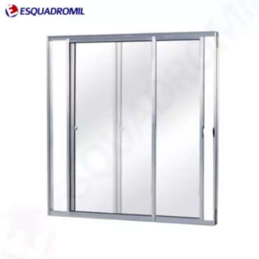 Janela de Alumínio 2 Folhas JM1010I2S Esquadromil 100x100cm Janela de Alumínio 2 Folhas JM1010I2S Esquadromil 100x100cm