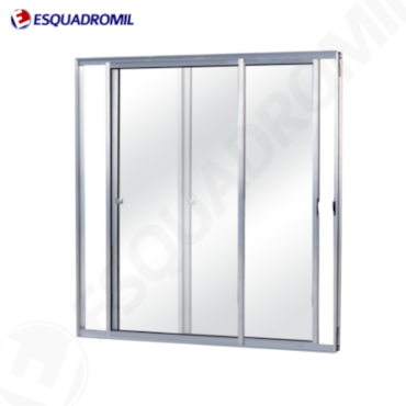 Janela de Correr Móvel c/ 2 Vidros Esquadromil 100x150cm Janela de Correr Móvel c/ 2 Vidros Esquadromil 100x150cm