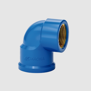 Joelho 90° Azul Soldável c/ Bucha de Latão Krona 25x3/4'' Joelho 90° Azul Soldável c/ Bucha de Latão Krona 25x3/4''
