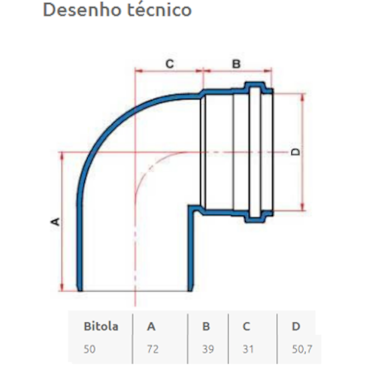 Joelho 90° Esgoto Serie R 75mm