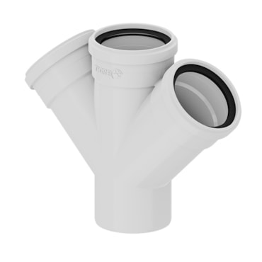 Junção Dupla Esgoto Primário Tigre 75x75x75mm Junção Dupla Esgoto Primário Tigre 75x75x75mm