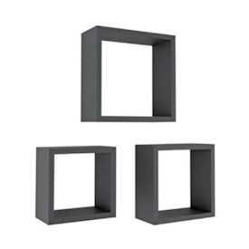 Kit 3 Nichos Prat-k Decorare Preto
