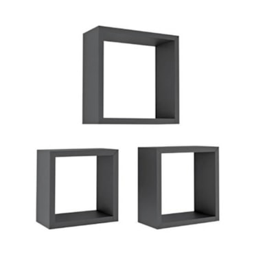 Kit 3 Nichos Prat-k Decorare Preto