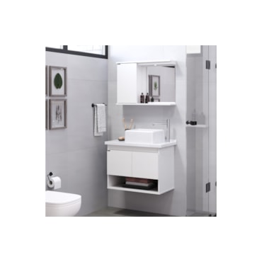 Kit Bergamo Rorato Suspenso 63,5cm Branco Kit Bergamo Rorato Suspenso 63,5cm Branco