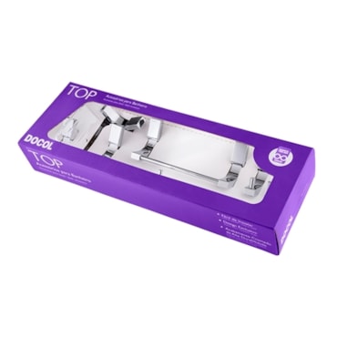 Kit de Acessórios Top Docol Para Banheiro 5 Peças Cromado