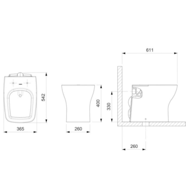 Kit de Vaso Sanitário Convencional com Assento Termofixo Boss Onix