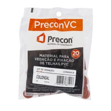 Kit de Vedação Preconvc 20 Peças para Telha de PVC Cerâmica