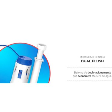 Kit Descarga / Mecanismo Completo para Caixa Acoplada Pop Flux & Dual Flush Censi