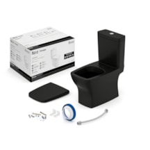 Kit Incepa Bacia c/ Caixa, Assento Termofixo C/ Queda Amortecida e Itens de Instalação Boss