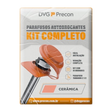 Kit Precon para Vedação e Fixação de Telhas Plan 2 1/2 10 Unidades Cerâmica