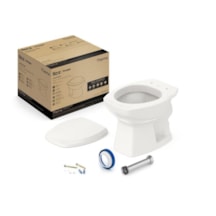 Kit Thema Bacia Convencional + itens de instalação Branca