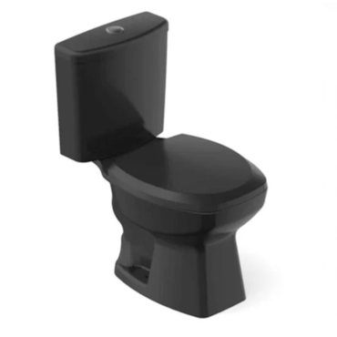 Kit Thema Bacia Convencional + itens de instalação Preto