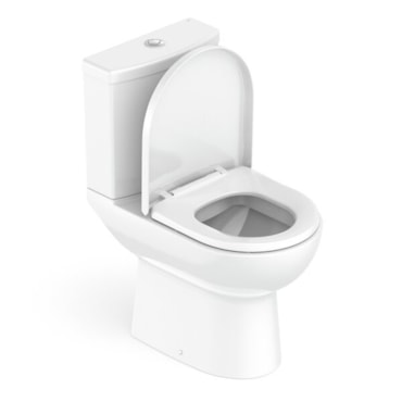 Kit Vaso Sanitário Celite c/ Caixa Acoplada e Assento Soft Close Smart Branco Brilhante