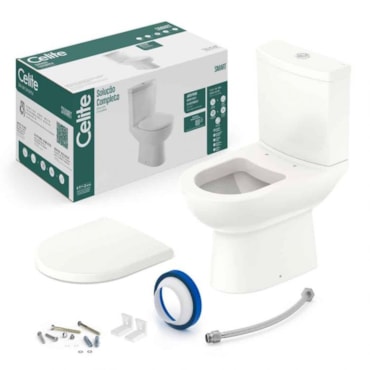 Kit Vaso Sanitário com Caixa Acoplada EcoFlush® 3/6 L Smart Beige