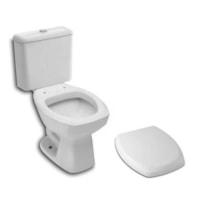 Kit Vaso Sanitário Incepa Thema Branca Brilhante Completo para Instalação