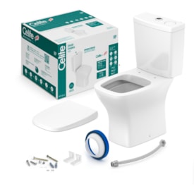 Kit Vaso Sanitário Rimless Vip com Caixa Acoplada Smart Clean Celite