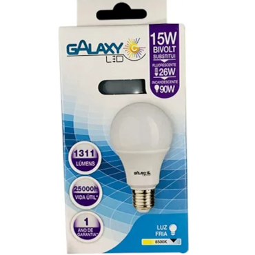 Lâmpada Led Galaxy Bulbo A60 15w 6500k E27 Bivolt