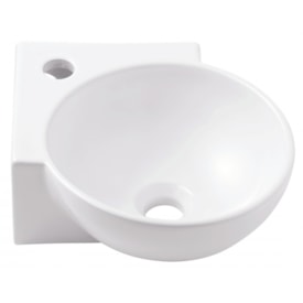 Lavatório Suspenso Celite Canto Branco M 39,5x30cm