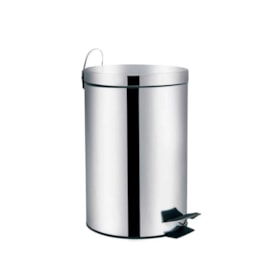 Lixeira Inox Cromado com Pedal e Balde Ágata 30L