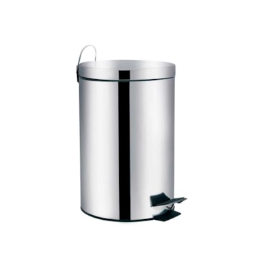 Lixeira Inox Cromado com Pedal e Balde Ágata 30L Lixeira Inox Cromado com Pedal e Balde Ágata 30L