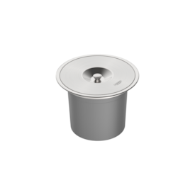 Lixeira Tramontina Inox Clean Round de Embutir com Balde 8L 84518000