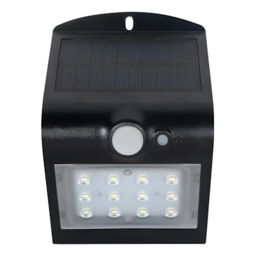 Luminária Arandela Solar Led Kian  1,5W Preta