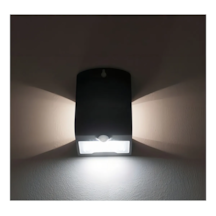 Luminária Arandela Solar Led Kian  1,5W Preta