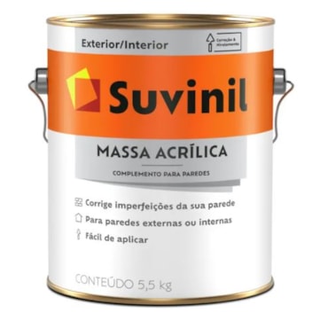Massa Acríllica Suvinil Galão 5,5kgs