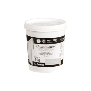 Massa Niveladora Premium Branca Santa Luzia 90 gramas Massa Niveladora Premium Branca Santa Luzia 90 gramas