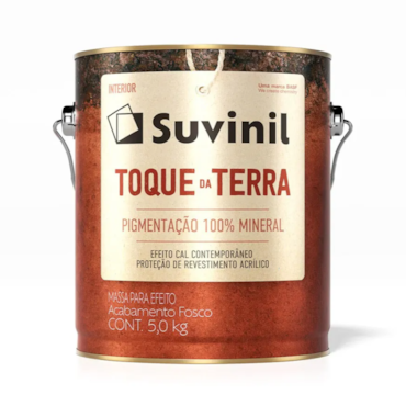 Massa para Efeito Toque da Terra Casca de Pinus 5kg Suvinil Massa para Efeito Toque da Terra Casca de Pinus 5kg Suvinil