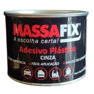 Massa Plástica Cinza 400g Massafix Massa Plástica Cinza 400g Massafix
