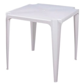 Mesa Plástica Mor Bela Vista Branca 70x70cm