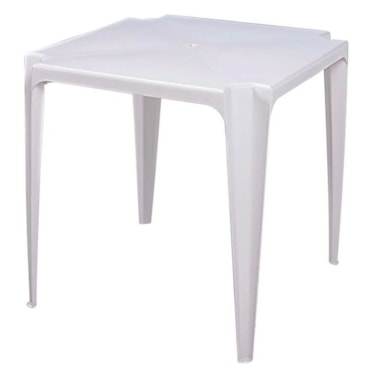 Mesa Plástica Mor Bela Vista Branca 70x70cm