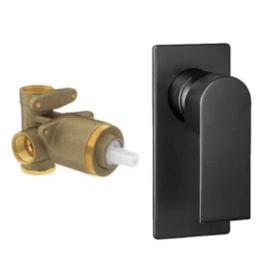 Misturador para Chuveiro Lorenzetti + Acabamento Preto Like Monocomando