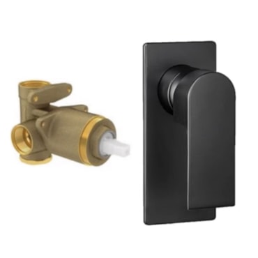 Misturador para Chuveiro Lorenzetti + Acabamento Preto Like Monocomando Misturador para Chuveiro Lorenzetti + Acabamento Preto Like Monocomando