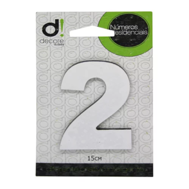 Número Residencial 2 15cm Decore Número Residencial 2 15cm Decore