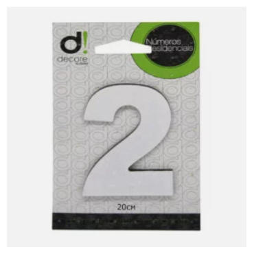 Número Residencial 2 20cm Decore Número Residencial 2 20cm Decore
