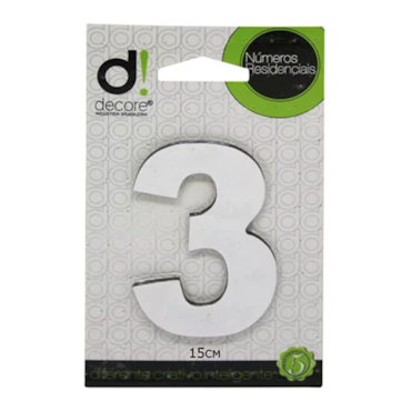 Número Residencial 3 15cm Decore