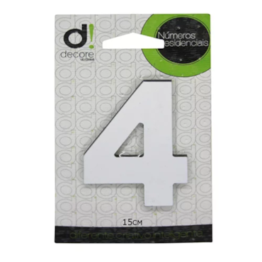 Número Residencial 4 15cm Decore Número Residencial 4 15cm Decore