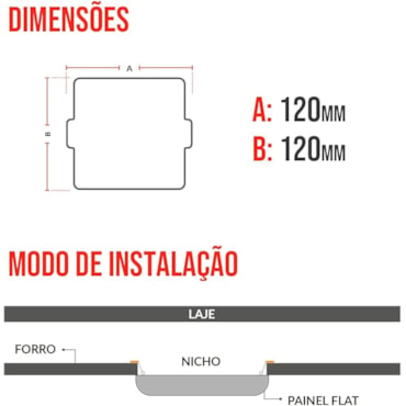 Painel Led Flat 18w 4000k Emb Quadrado Bivolt Ip20 Br Deluxe