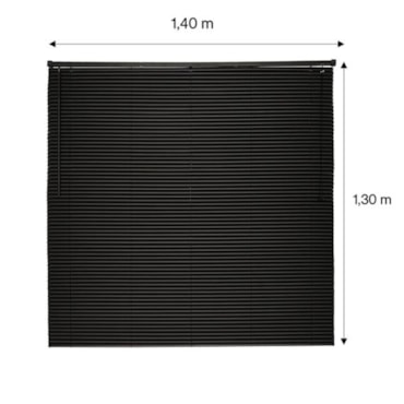Persiana Evolux Horizontal PVC Off Preto 1,40X1,30m