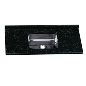 Pia de Cozinha Preta com Cuba Rorato 120x55cm