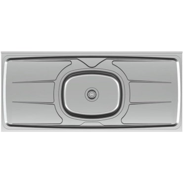 Pia Ghelplus Inox Concreto C/ Válvula 120x53cm