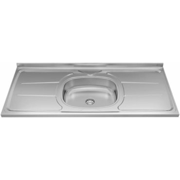 Pia Ghelplus Inox Concreto C/ Válvula 120x53cm