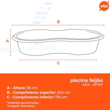 Piscina Feijão Afort Polietileno 500L P1010003