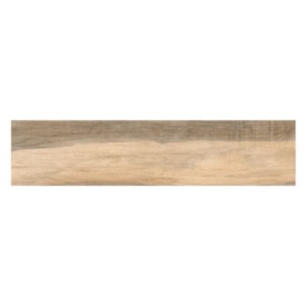 Piso Cerâmico Amadeirado Acetinado Externo Borda Reta 27x110cm Régua Marrom Incefra Inout